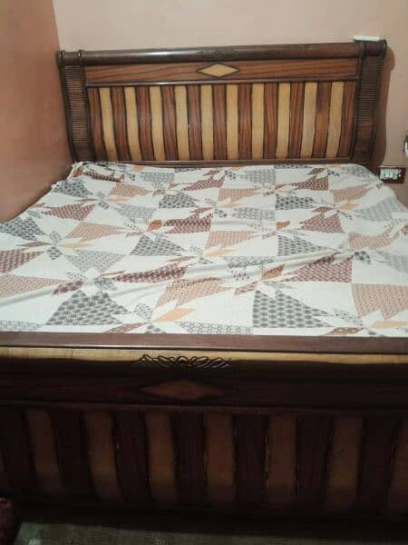 wooden bed full size pure sheesham 3