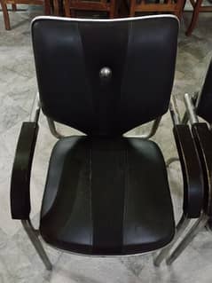 02 Leather/Steel Chairs