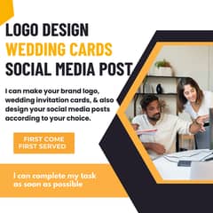 Logo, business cards, wedding cards, social media posts designer.