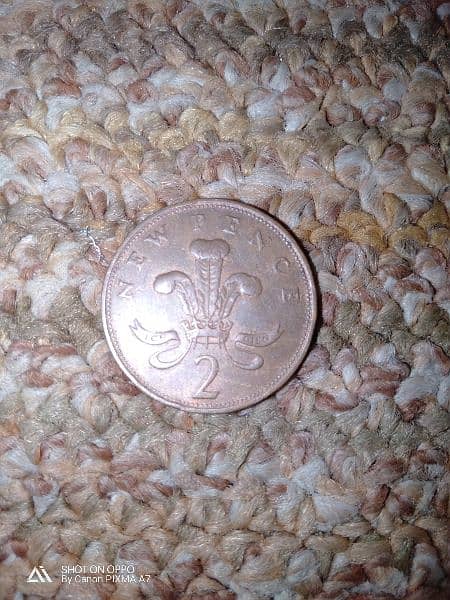NEW PENCE 2 OLD COIN ELIZABETH 1
