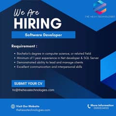 Seeking a skilled . NET Developer with expertise in C#
