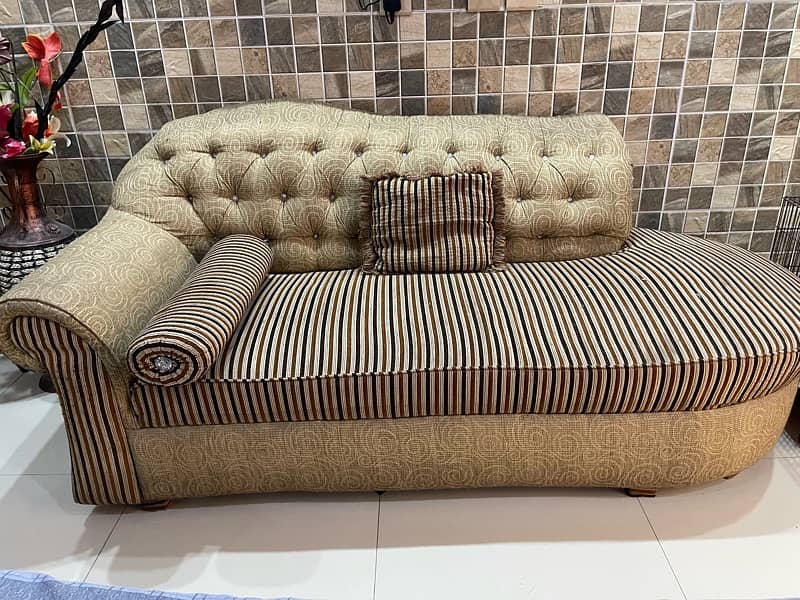 Sofa set+Dewan|Brown colour|5 seater 1