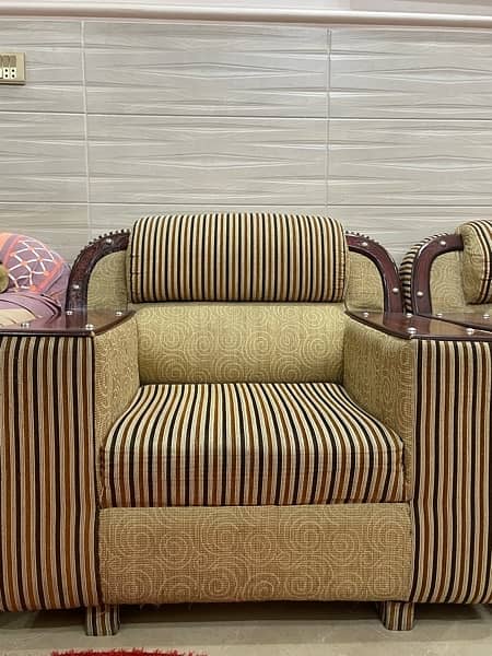 Sofa set+Dewan|Brown colour|5 seater 2