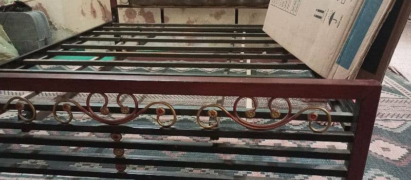 iron bed with mattress available 1