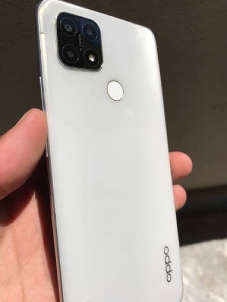 Oppo A15s white colour mobile 4