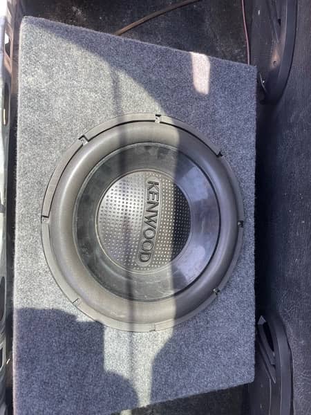 Kenwood woofer original with amplifier wiring 2