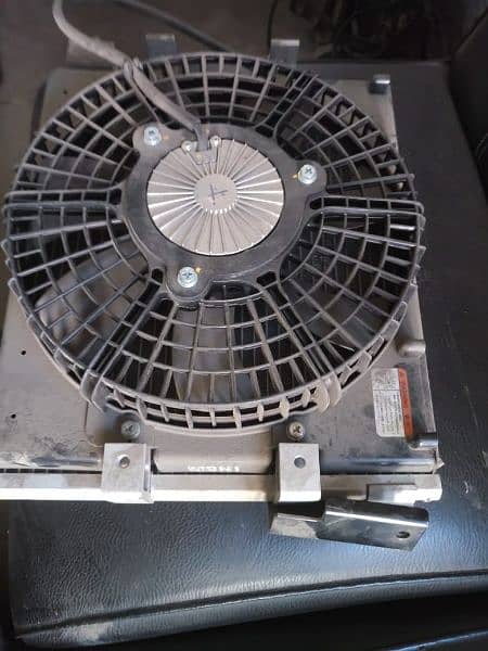 original mitsubishi AC compressor plus condenser grill with fan 9