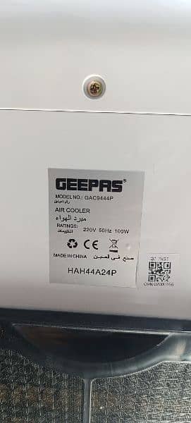 Geepas Air Cooler GAC9444P 3