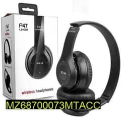 wireless sterio headphones,Black  Free Cash on Delivery 0