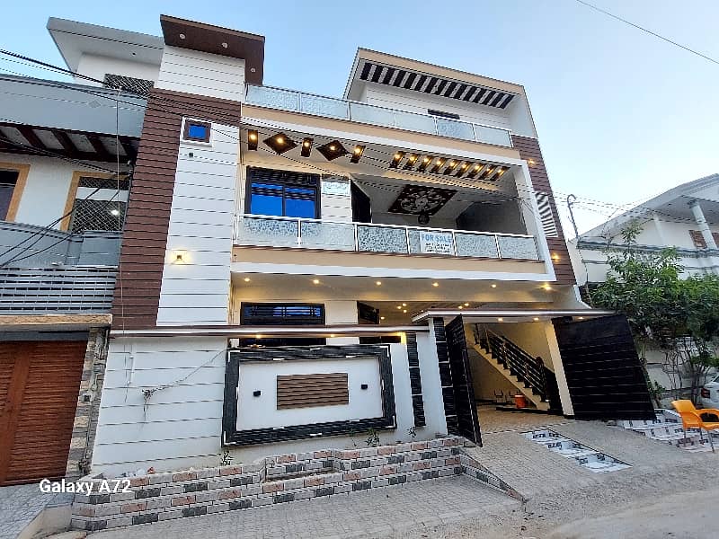VIP constructed 240 yards newly double story house available in block-4, saadi town contact TARIQ 1