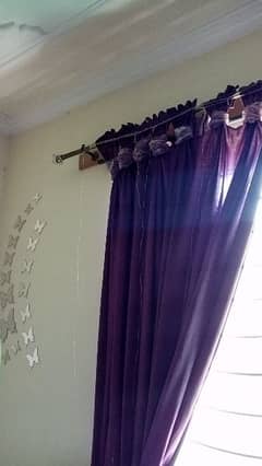 Plum velvet curtains
