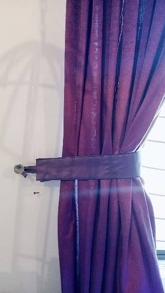 Plum velvet curtains 1