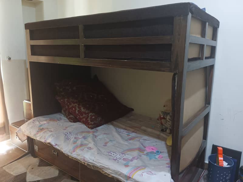 Wooden Kids Bunk Bed 0