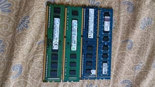 4x 4 Gb ddr3 Ram PC Samsung and Kingston 10/10 condition