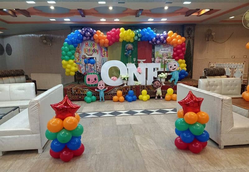 Birthday decor, flower & light decor, school funfair 9