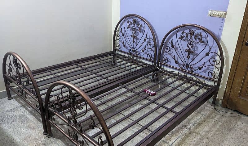 2 Single Iron bed for sale 1