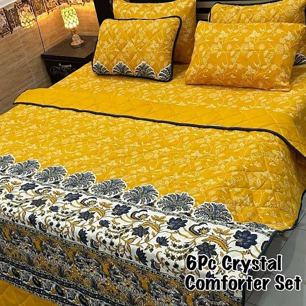 *6Pc Crystal Comforter Set*
Fabric bedsheets? 2
