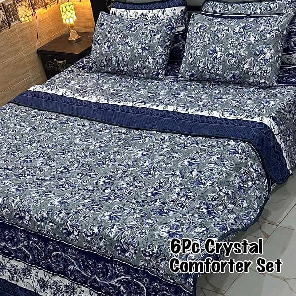 *6Pc Crystal Comforter Set*
Fabric bedsheets? 4