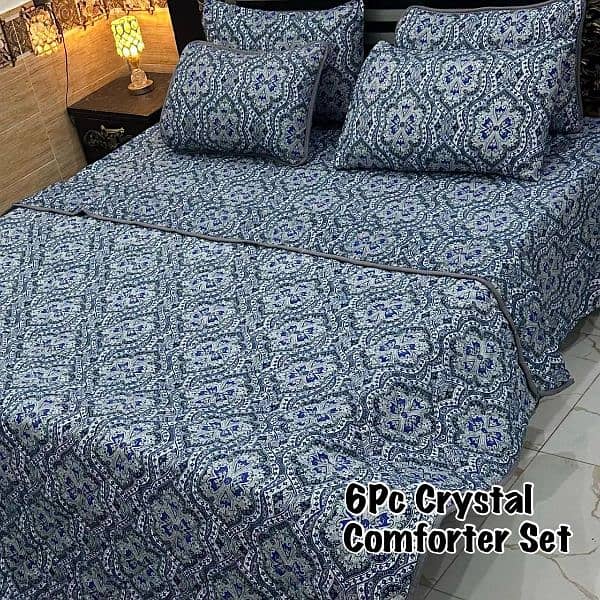 *6Pc Crystal Comforter Set*
Fabric bedsheets? 5