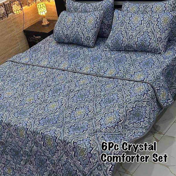 *6Pc Crystal Comforter Set*
Fabric bedsheets? 9