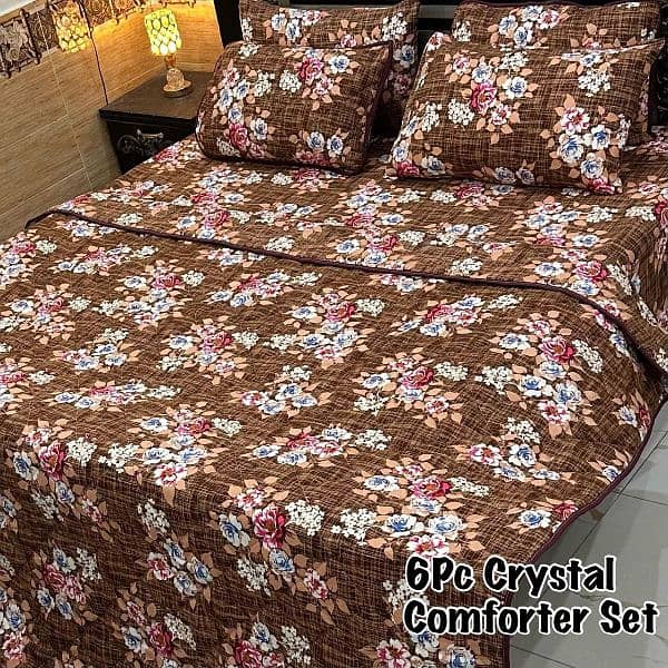 *6Pc Crystal Comforter Set*
Fabric bedsheets? 10