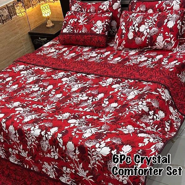 *6Pc Crystal Comforter Set*
Fabric bedsheets? 12