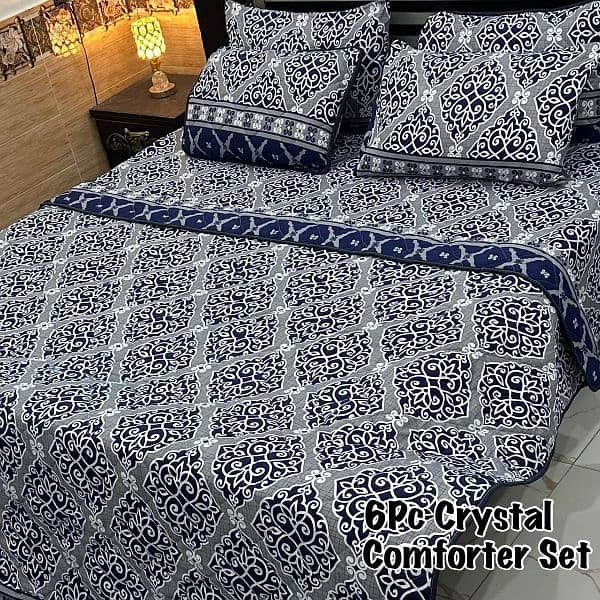 *6Pc Crystal Comforter Set*
Fabric bedsheets? 14