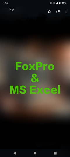 FoxPro / Dbf file / MS Excel