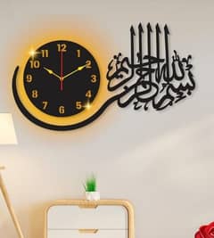 Islamic calligraphy wooden wall clock's