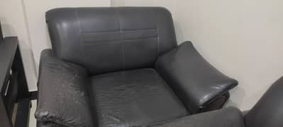 5 seater office sofa black color good condition in  30000