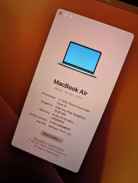 Macbook Air 2020 Condition 10/10 7