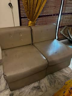single 2 seater leather sofa set