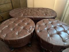 Urgently Puffy sofa 3 set for sale 0