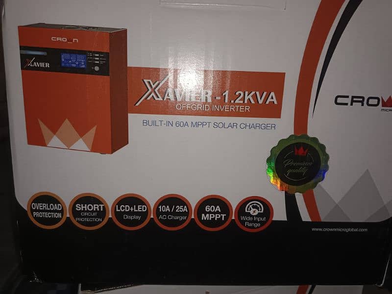 crown Xavier 1.2kw solar inverter Brand New 4