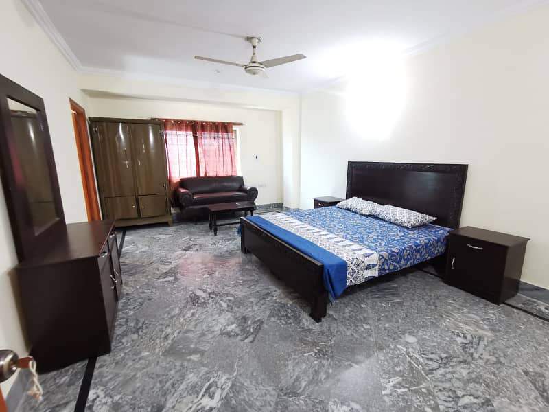 Fully Furnish Apartment Flat Available College Road Madina Town Faisalabad 10