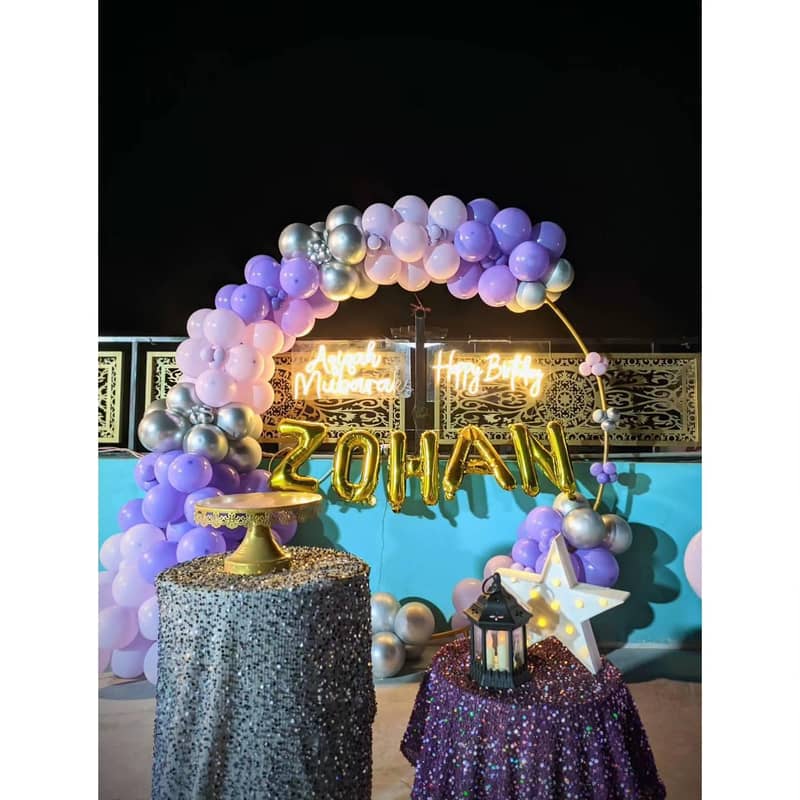 birthday Decoration | aqeeqah Decoration | surprise | customize theme 7