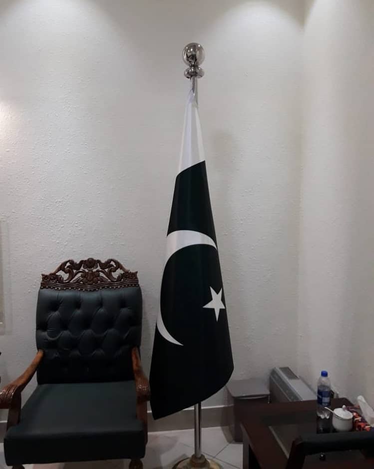 Indoor Flag & Pole for Punjab Government Office Decoration, Table Flag 18