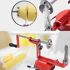 High-Quality Stainless-Steel Spiral Potato Slicer With Non-Slip Rubber 1