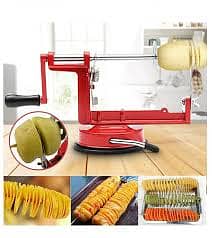 High-Quality Stainless-Steel Spiral Potato Slicer With Non-Slip Rubber 5