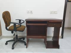 Solid Wood computer Table with Chair