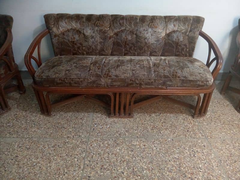 Wooden 5 seater sofa set 2