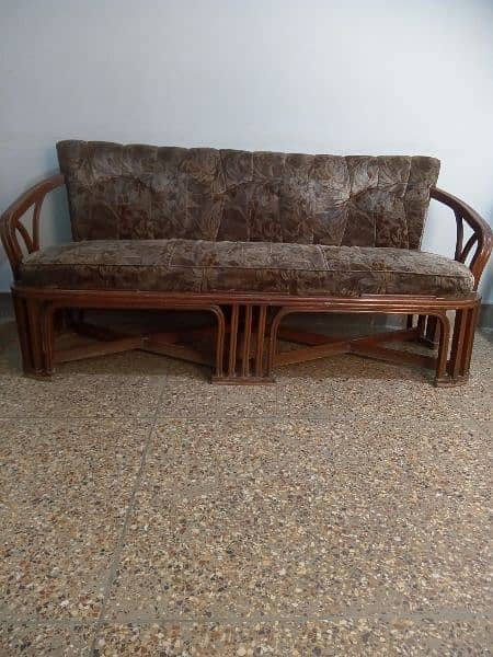 Wooden 5 seater sofa set 4