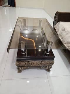 Wood and Glass Center Table