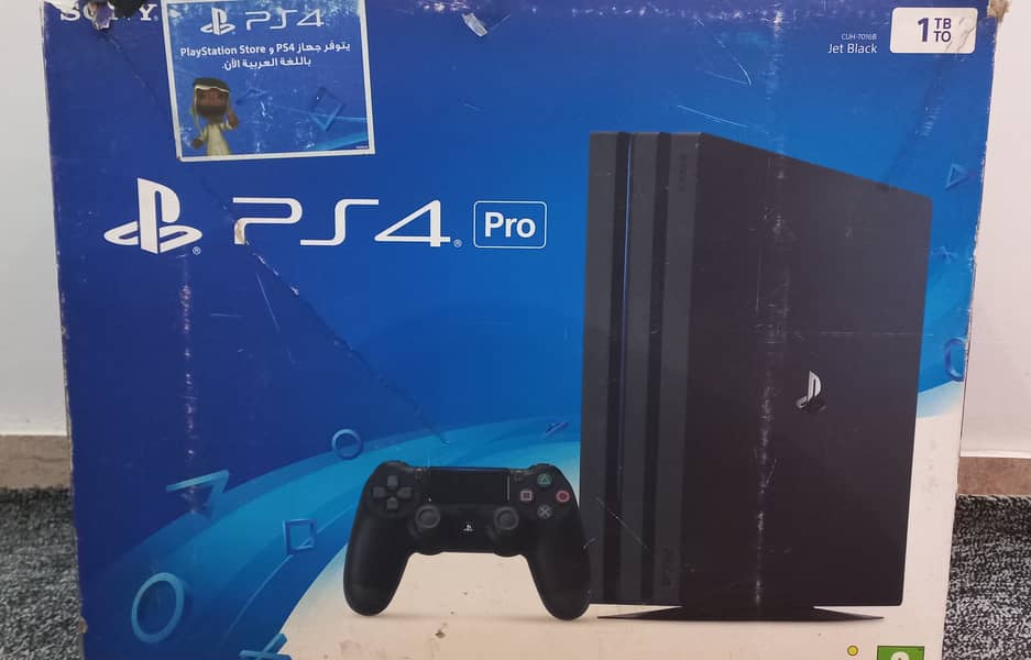 PS4 Pro 1TB with 1 controller,  1 Fighting /joy stick and 9 Games 8