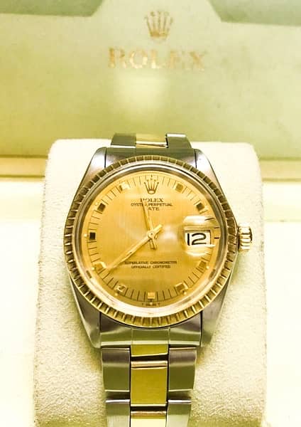 vintage Rolex Oyster Perpetual Date Steel & Gold 1505 watch available 5