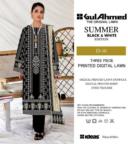 *Brand Name* GUL AHMED _(VOL 2024)_
 *Category* _LAWN 3PC Suit. 1