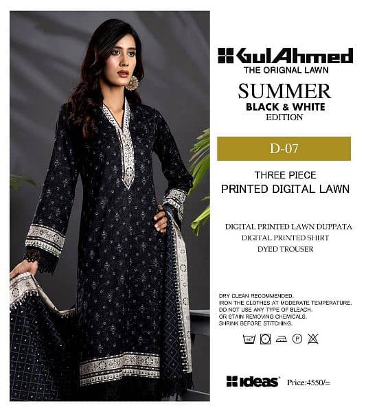 *Brand Name* GUL AHMED _(VOL 2024)_
 *Category* _LAWN 3PC Suit. 7