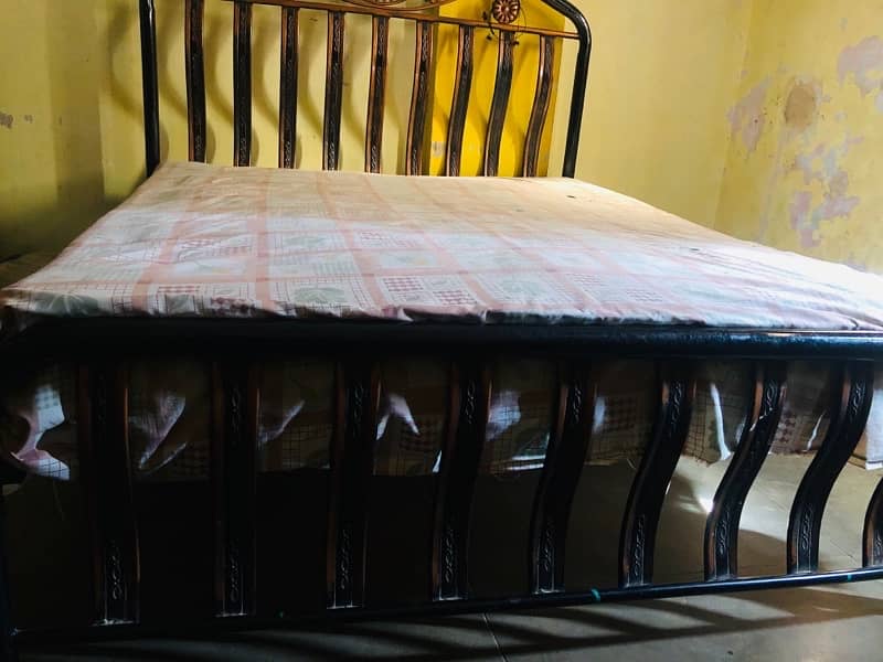 Iron bed available in Rs. 20,000 with mattress 3