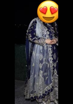 Lehnga,Frock and Dupatta(Navy Blue And Gold) 0