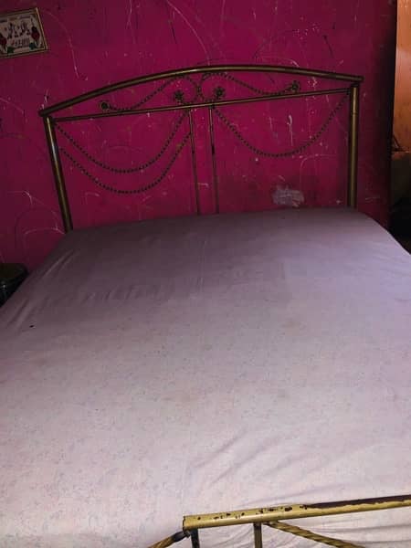 Iron bed little bit damage Rs. 10,000 with mattress 1